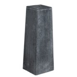 Betonpoer 18x18x50 cm antraciet met verzinkte hoogteverstelling +€ 83,60